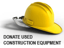 Donate used construction equipment 